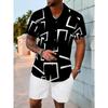2026 Sommer Neuer Stil Herren Kurzarmhemd mit 3D-Musterdruck für Street Casual Mode Bequem