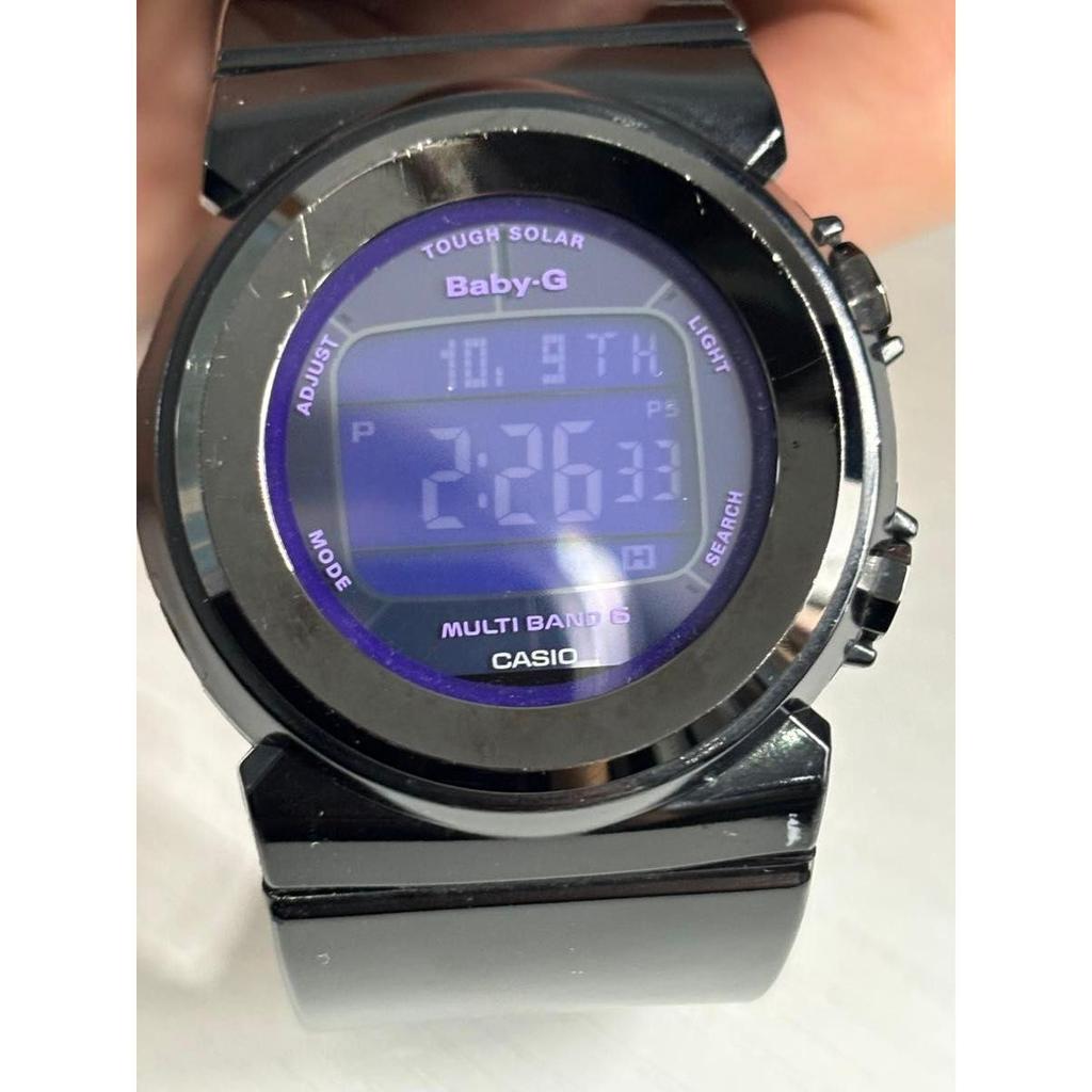 Used Casio Watch Baby-G BGA-1030 Radio Wave Tough Solar Black USED