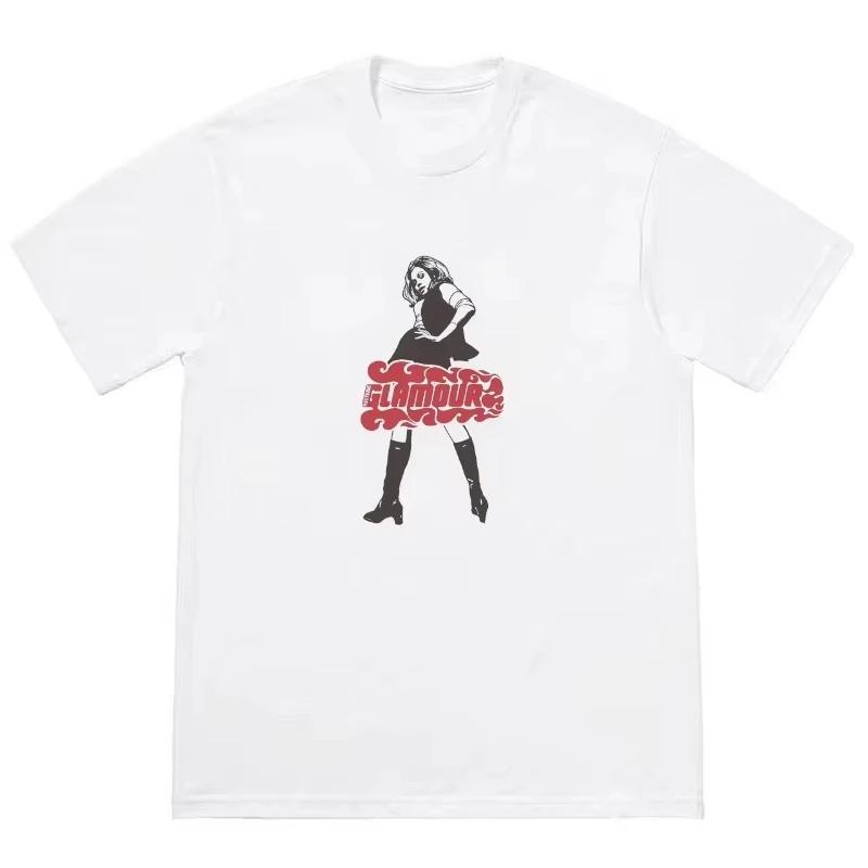 2025 Hysteric Glamour T-shirt American Retro Tee Street Culture Tide Brand T-shirt Niche High Quality Trend Short Sleeve