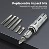 13/7 Pcs CR-V Manual Impact Screwdriver, Portable Reversible Impact Driver, Household Cordless Screwdriver Kit Hand Repair Tools