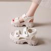 Sports sandals women's summer new versatile thick-soled heightening small Velcro muffin beach sandals
