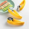 Coupe-banane Acier Inoxydable Coupe-fruits Hachoir Tranches de Salade de Légumes Coupe-concombre Outil de Cuisine pour Préparation Rapide de Fast-food Collations