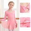Kids Girls Cotton Gymnastics Leotard Ballet Dress Kids Short Sleeve Dance Leotard Tutu Dancewear Ballerina Clothes for Girls