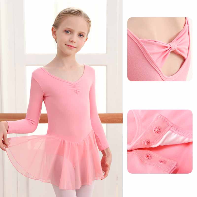 Kids Girls Cotton Gymnastics Leotard Ballet Dress Kids Short Sleeve Dance Leotard Tutu Dancewear Ballerina Clothes for Girls