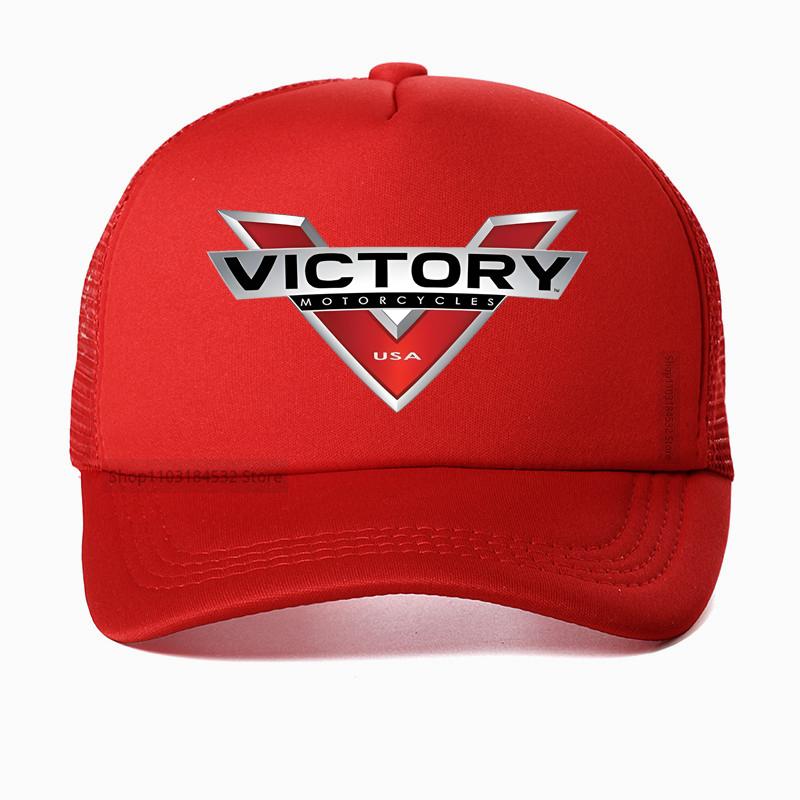 Victory Motorcycle Basebollkeps utomhussporter justerbar keps Sommar sval nät andningsbar keps racinghatt
