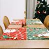 Festive Christmas Placemats With Santa And Snowflakes Red Green Checkered Design For Holiday Celebrations