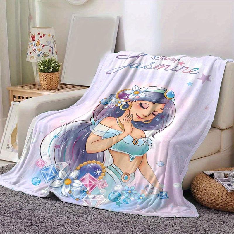 

1pc, Disney Jasmine Home Decorative Throw Blanket Perfect for Couch, Bedroom, Living Room, Travel, Camping, Car, Beach, Office Nap Soft 80x120cm