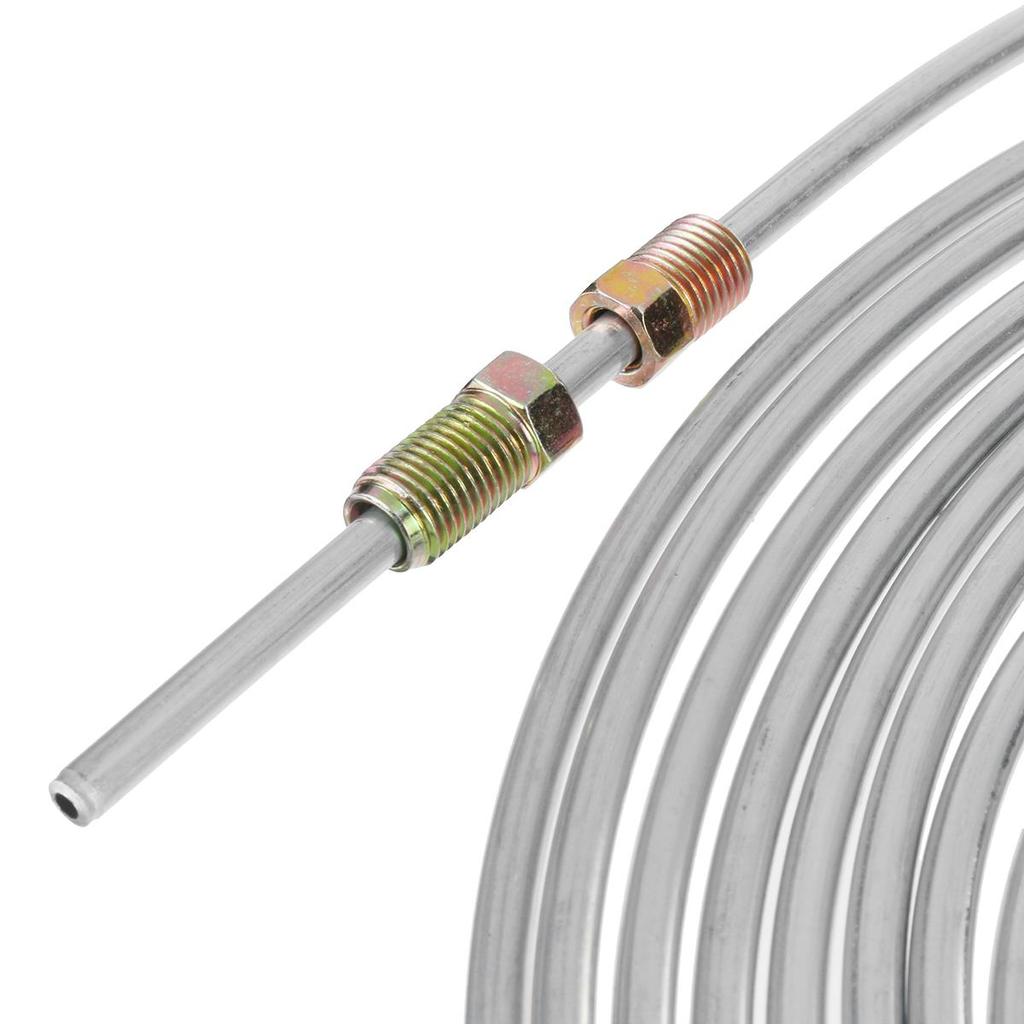 Tubul de țeavă țeavă anti-rugină cu 15 buc piulițe de țeavă 25 ft 7,62 m rulou bobină de tub de 3/16" OD cupru nichel țeavă de frână linie de furtun