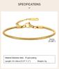 Rundes Schlangenglied-Armband für Damen, Fischgrät-Gliederarmband, Stapelbares Edelstahl 18 Karat Vergoldeter Schmuck 1mm-3mm