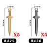 MOC Medieval Military Figures Weapons Building Blocks Knight Soldiers Shield Vest Armor Sword Ax Spear Bricks Toys Children