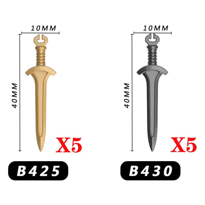 MOC Medieval Military Figures Weapons Building Blocks Knight Soldiers Shield Vest Armor Sword Ax Spear Bricks Toys Children