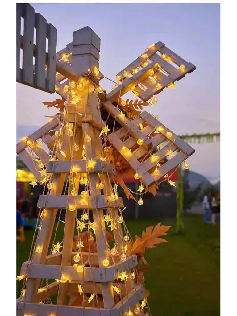 Solar LED Outdoor Star String Lights - Waterproof Patio Garden & Tree Fairy Lights
