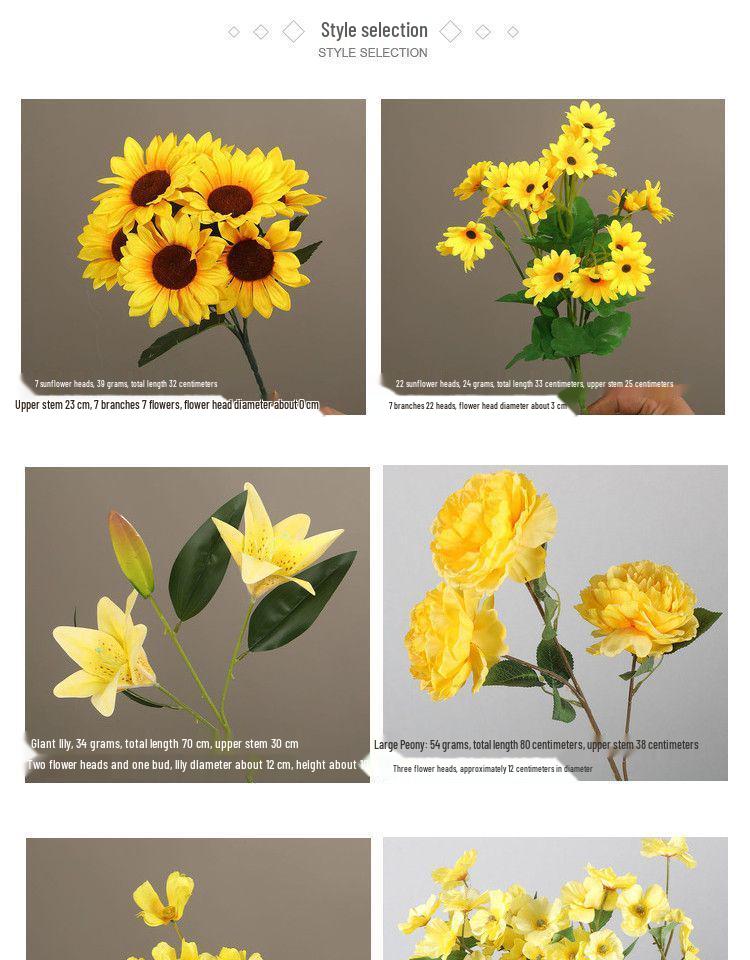 Wedding Yellow Silk Peony & Lotus Flower Arrangement for Ceiling and Aisle Decoration