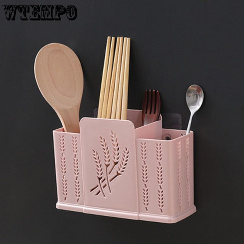 Chopsticks Basket Wall Mounted Chopsticks Storage Rack Chopsticks Box Household Kitchen Spoon Storage Rack