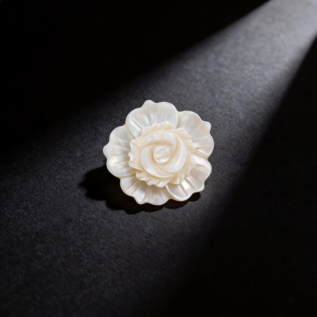 Shell Flower Brooch Pin Jewelry With Double Layer Design For Women And Men