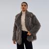Mao Mao jacket medium and long autumn and winter new thickened warm imitation fur top temperament commuting