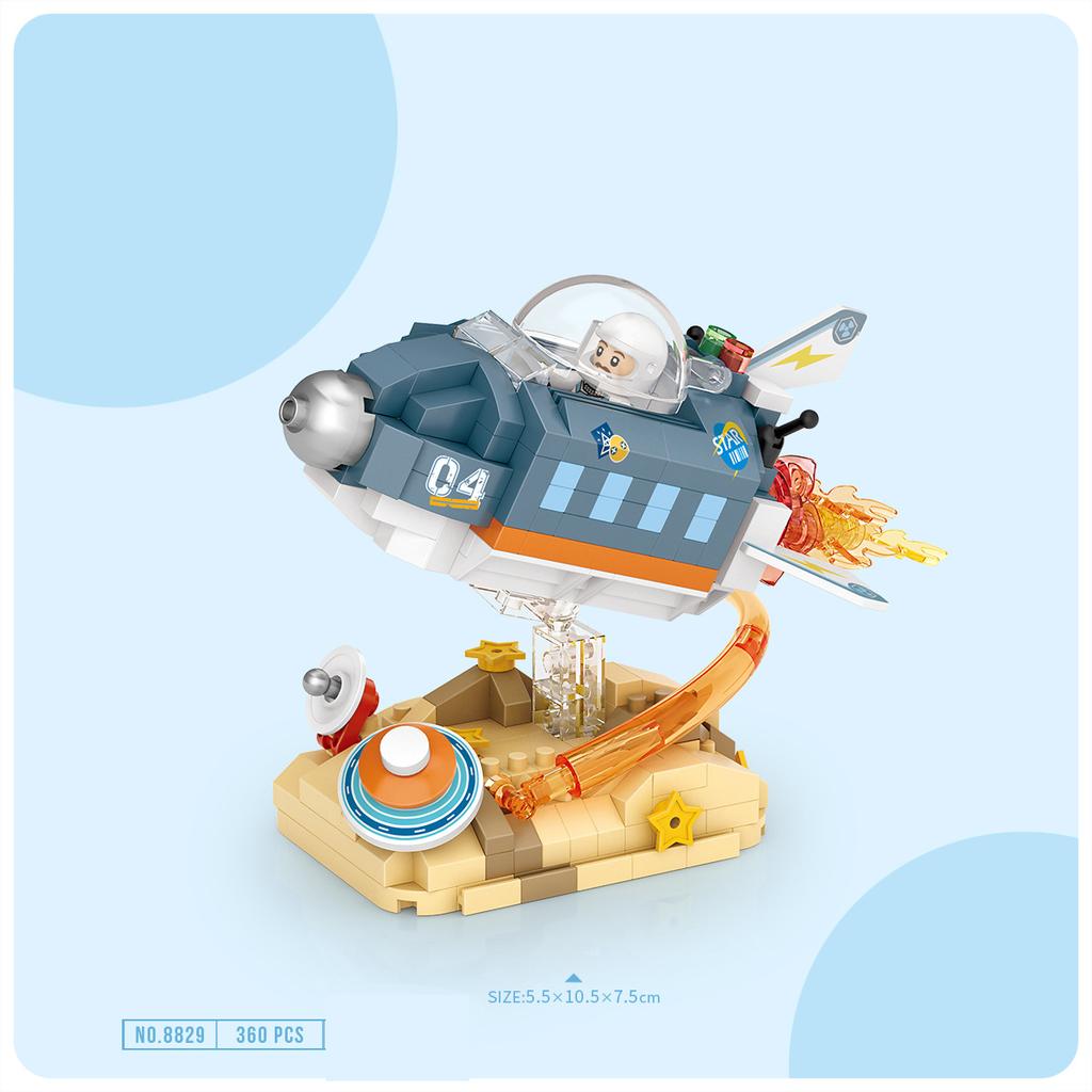 Idea Astronaut Nanobricks Space Conquest Micro Diamond Block Rocket Spacecraft Figures Building Bricks Educational Toys For Gift