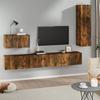 VidaXL TV Stand Set 4 Pcs Smoked Oak Engineered Wood 3114331