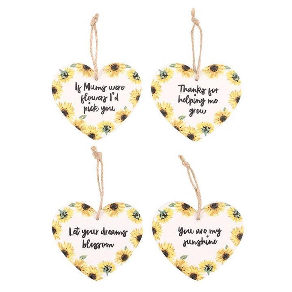 Something Different Sunflower Heart Hanging Sentiment Sign (Pack of 24)