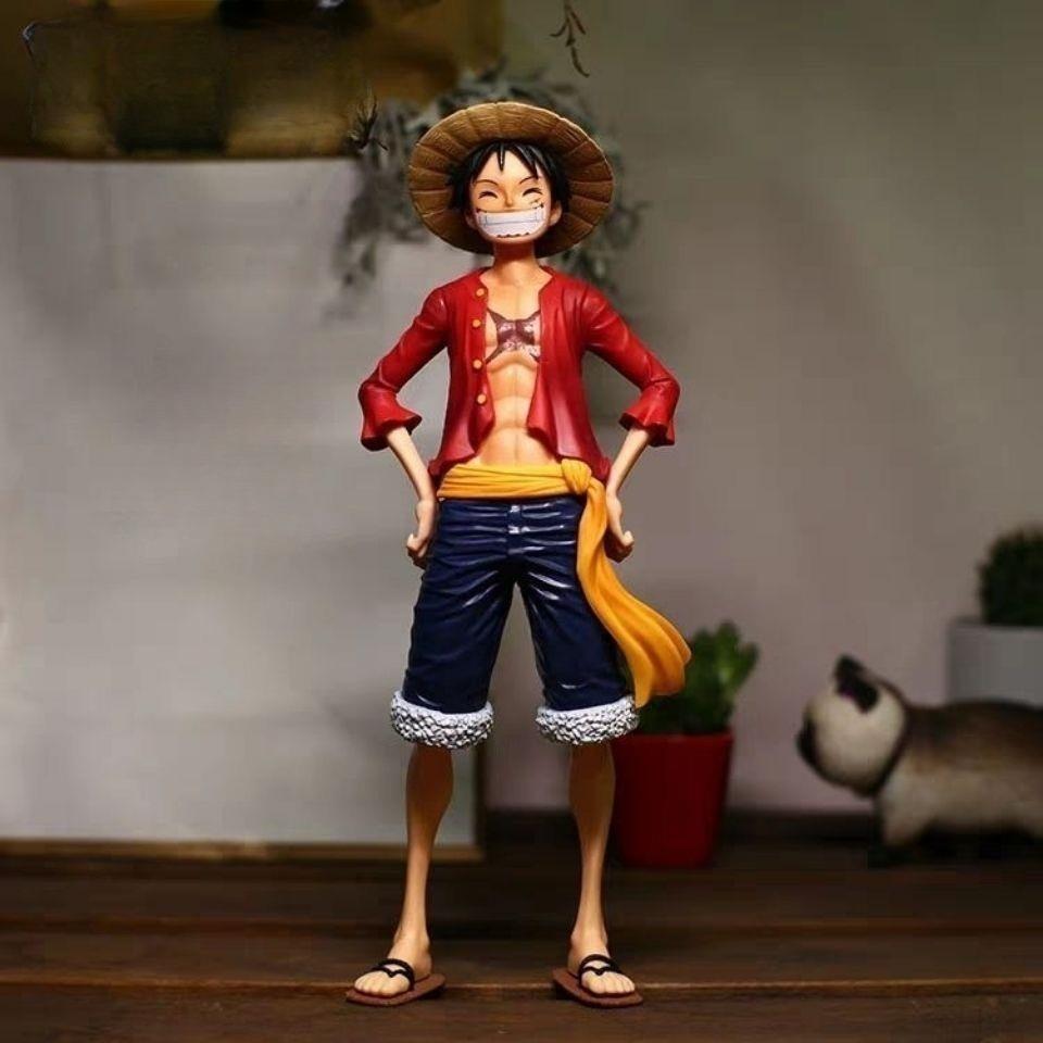 One Piece Luffy Smiley Face Luffy Mengqi D Luffy Face Changing Luffy Handmade PVC Model Ornament Christmas Decoration Gift