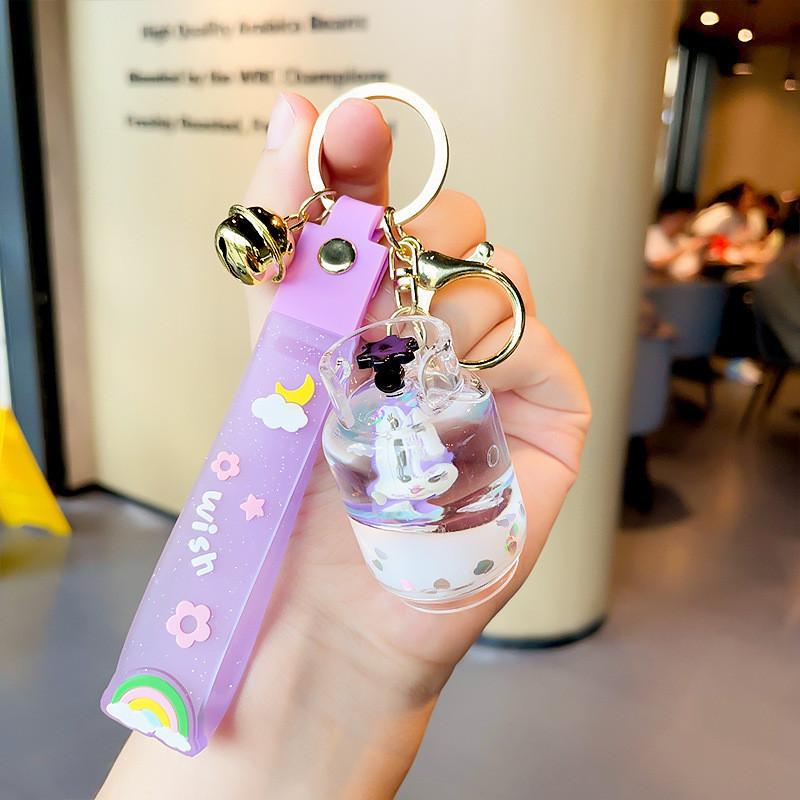 Unique Floating Sand Acryl Keychain Cute Astronaut Design For Gifts And Souvenirs