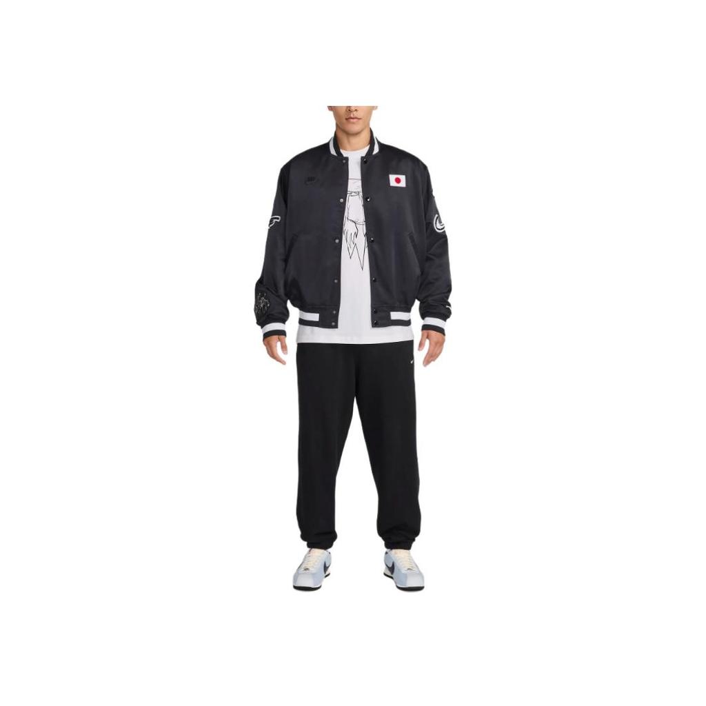 Nike X Futura Paris Olympic Series SS24 Single-Breasted Casual Long Sleeve Jacket Unisex Jacket Black FN9458-010