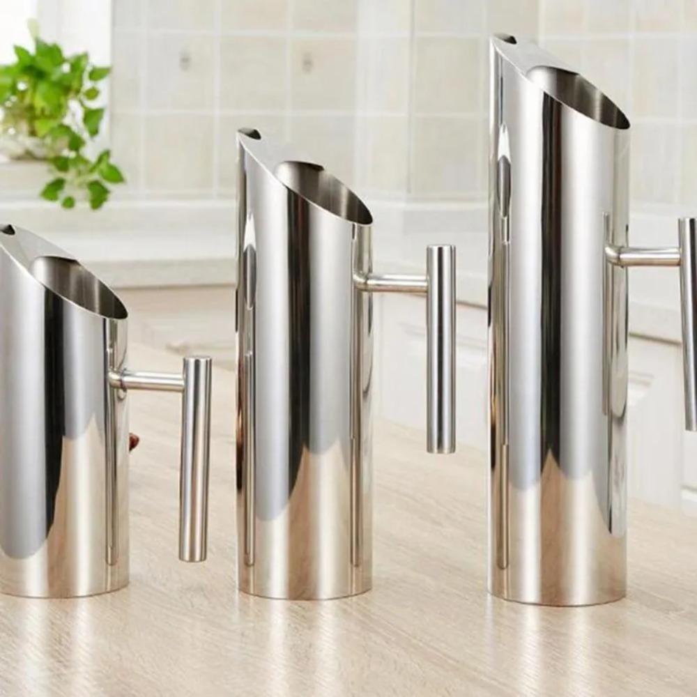 Large Capacity Cold Kettle Straight Pitcher Drinkware Stainless Steel Water Jug  Wine