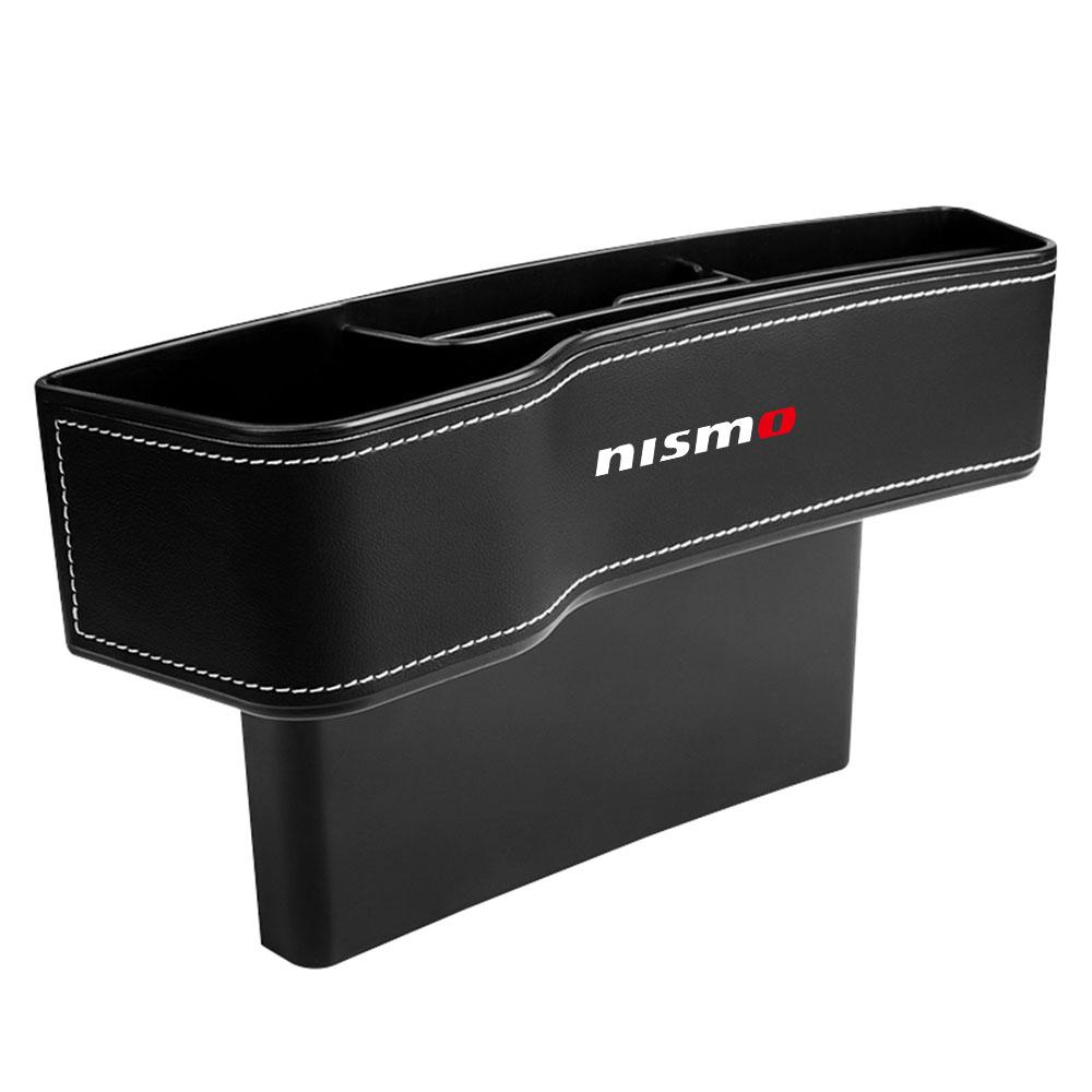 Organizador de Asiento de Coche Relleno para Huecos Portavasos Caja de Almacenamiento para Ranuras del Asiento Accesorios Para Nissan Nismo X-trail Qashqai Leaf Tiida GTR