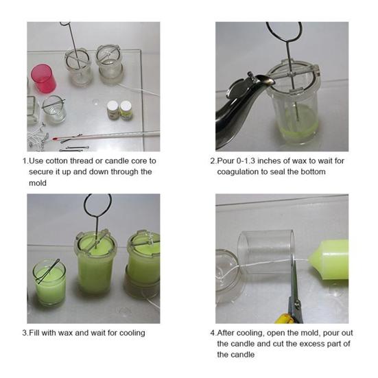 1Set Candle Mold Lightweight Cylinder Plastic Plastic Candle Mold for Paraffin