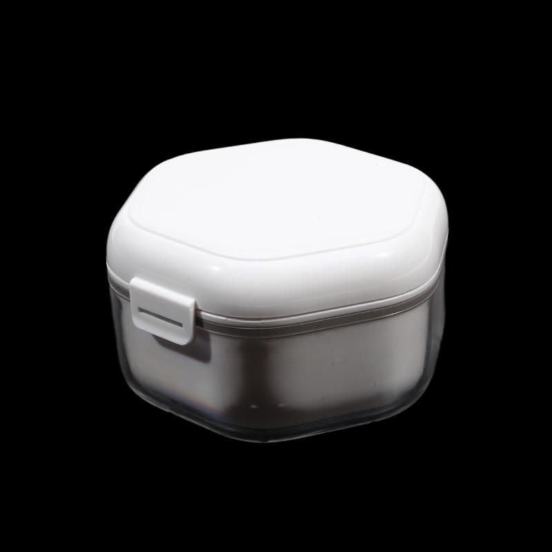 

1 шт. Коробка для хранения зубных протезов, Футляр, Стоматологический ретейнер, Искусственные зубы с сеткой, Чашки для зубных протезов, Футляр для замачивания зубных протезов белый