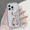Floral bear cute for iphone17pro mobile phone case 11 Apple 15/14 bracelet 13promax new 12