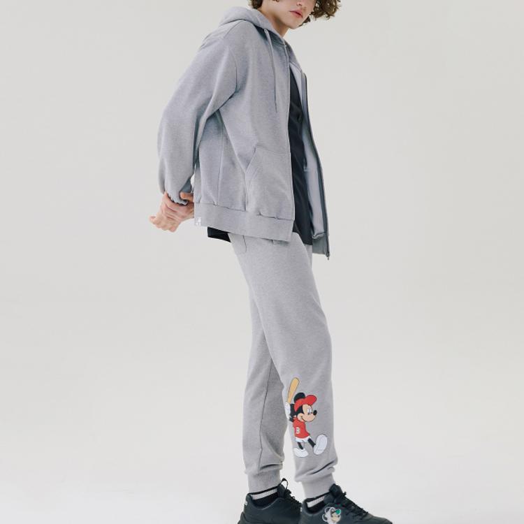 New Disney X MLB X Disney Sweatshirts Unisex Gray 31TRK1031-43M