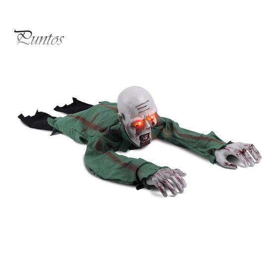 

Хэллоуин Ползущее Призрачное Украшение Реалистичный Электрический Декор Скелета со Страшным Звуком Светящиеся Глаза Опора Тематического Парка Ужасов для Дома с Привидениями зелёный