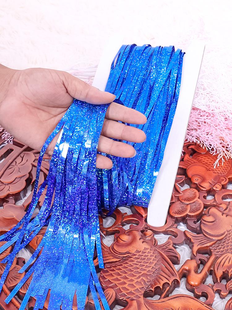 2.6m Silk Laser Rain Curtain for Stage & Party Decor