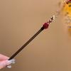 Red Hanfu Hairpin Tassel Wooden Hair Stick Classical   Hanfu Accessories