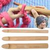 3pcs Large Thick Crochet Hook Wooden Knitting Needle Weaving Tool 15mm 20mm 25mm