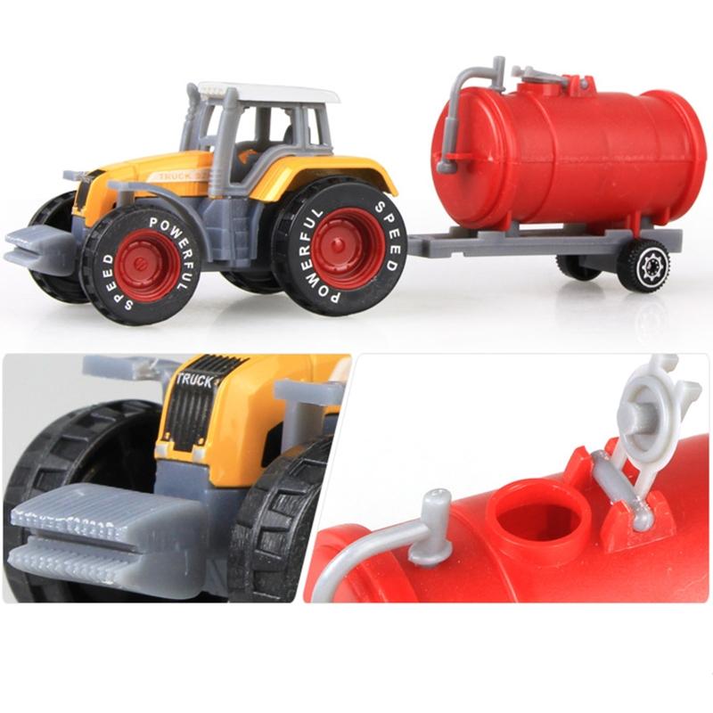 Novelty Children Pull Back Car Toys Grain Loader Harvesters Farm Tractor Pull Back Car for Play Toys Lawn Games Best Gif