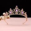 Nuovi accessori per capelli con corona da sposa multicolore, corona di compleanno, accessori in cristallo, copricapo in stile matrimonio