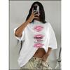 Western Style New Fashion Casual Loose Print round Neck Cotton T-shirt Top Printed T-shirt Top