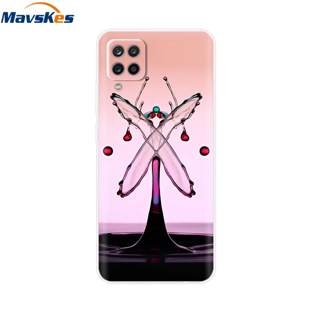 Phone Case For Samsung Galaxy A12 Case SamsungA12 Silicone Clear TPU Painted Soft Cover For Samsung A12 A 12 Bumper Fundas Etui