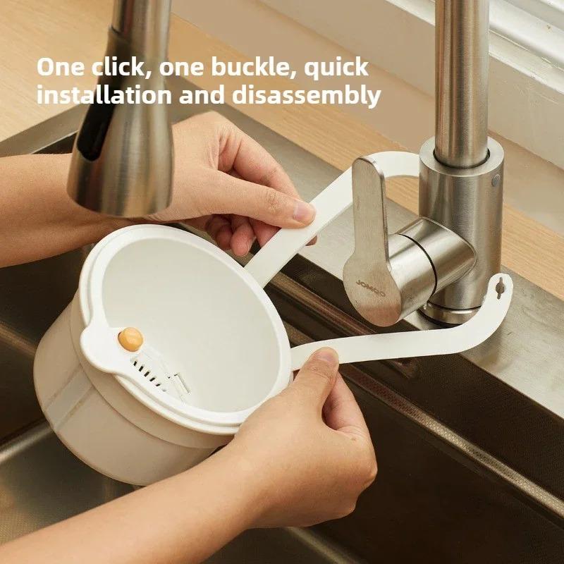 Sink Drain Basket Hanging Bag Faucet Dishwashing Sponge Storage Shelf Kitchen Supplies Sink Non Perforated Hanging Basket Kitchen Accessories
