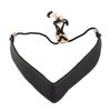 Adjustable Saxophone Neck Strap Leather Sax Strap Metal Hook for Tenor Soprano Alto Saxophones Clarinet