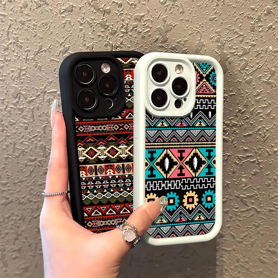 Phone Cover Case for iPhone 17 Pro Max 16 17e Air 15 Plus 13 12 Pro 11 14 Bohemian Style