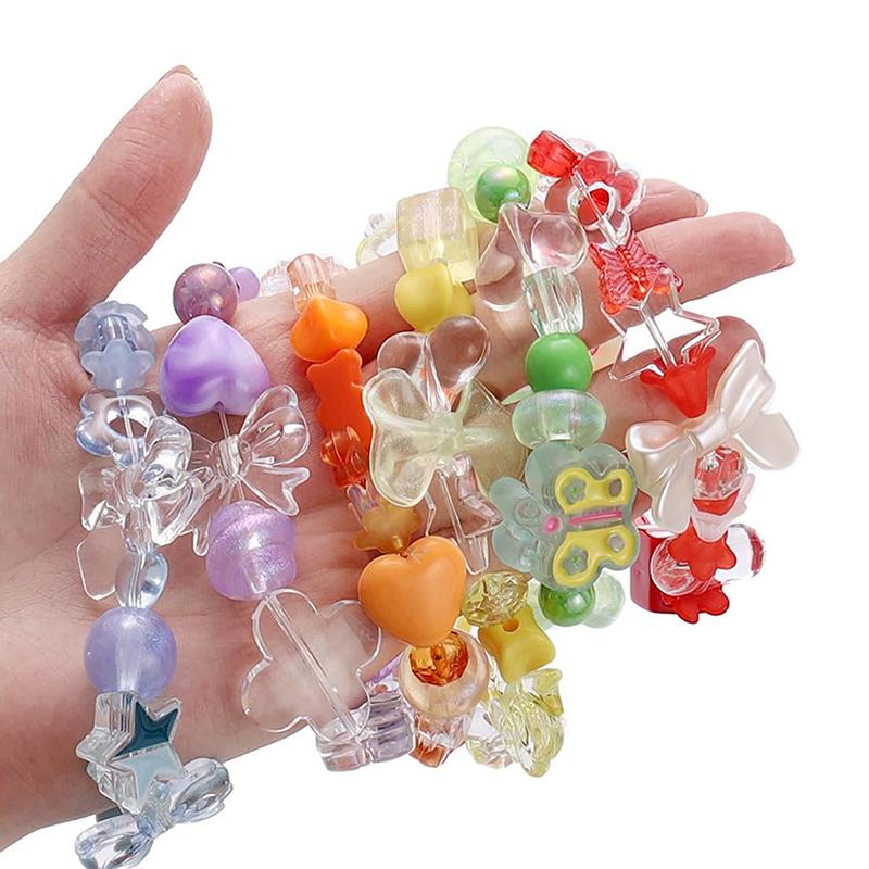 WTEMPO Wedding/Valentine's Day/Easter/Birthday Acrylic DIY Handcrafted Mobile Phone Chains Making Materials Beaded Necklace/Bracelet Woven Accessories