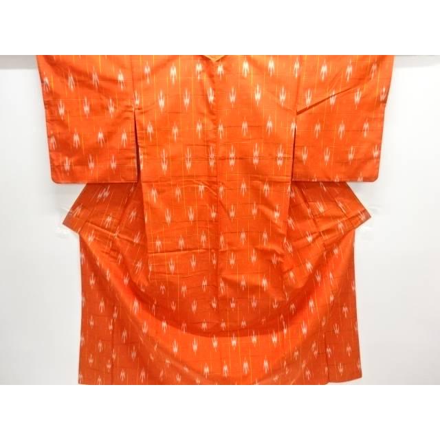 Kasuri pattern woven Yonezawa pongee kimono ensemble [Pongee]