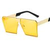 Top Oversized Flat Lens Square Sunglasses Men Women Fashion Metal Large Glasses