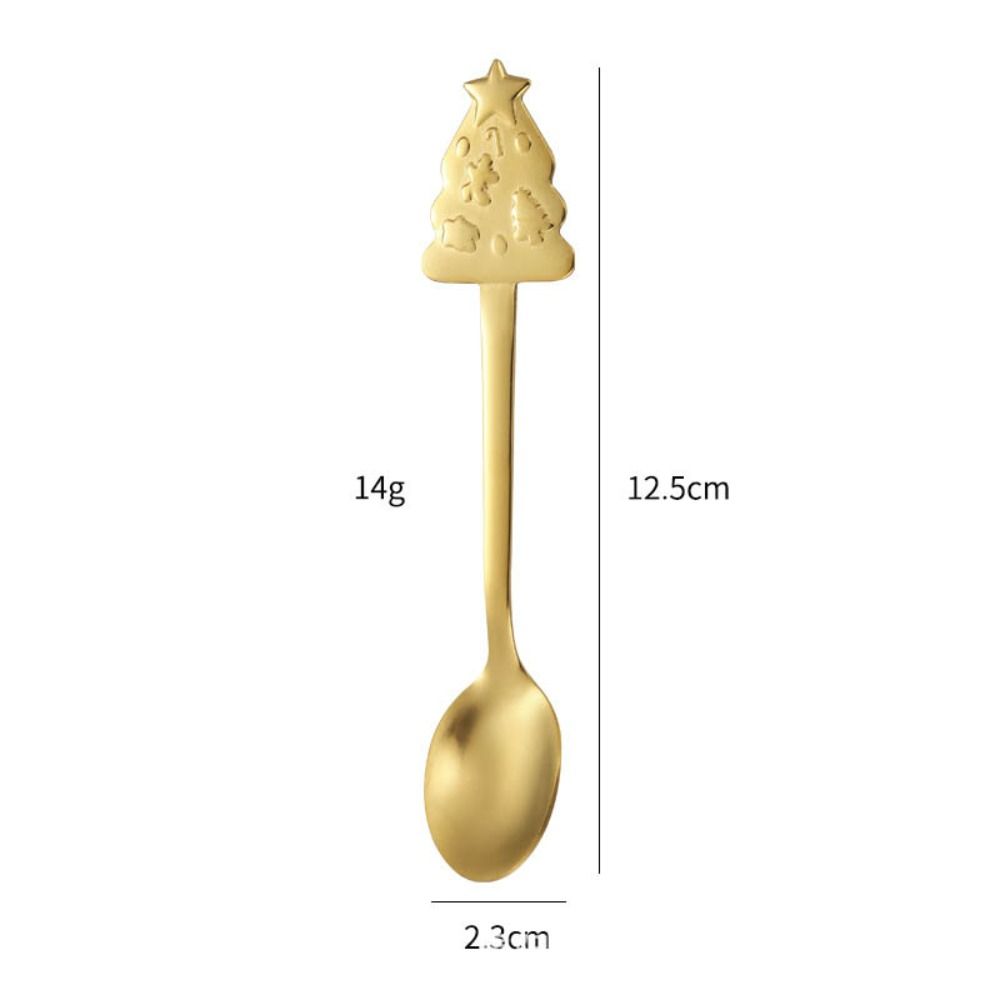 Vánoční dekorace na stromeček Vánoční dárek Glod Spoon Vidlička Set Kreslená vidlička na losy