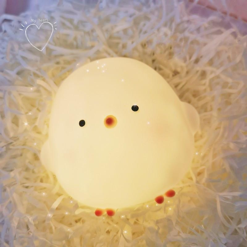 

Милый толстый желтый цыпленок светодиодный маленький ночник мягкий теплый свет детская спальня ночник для мальчика девочка украшение рабочего стола подарок