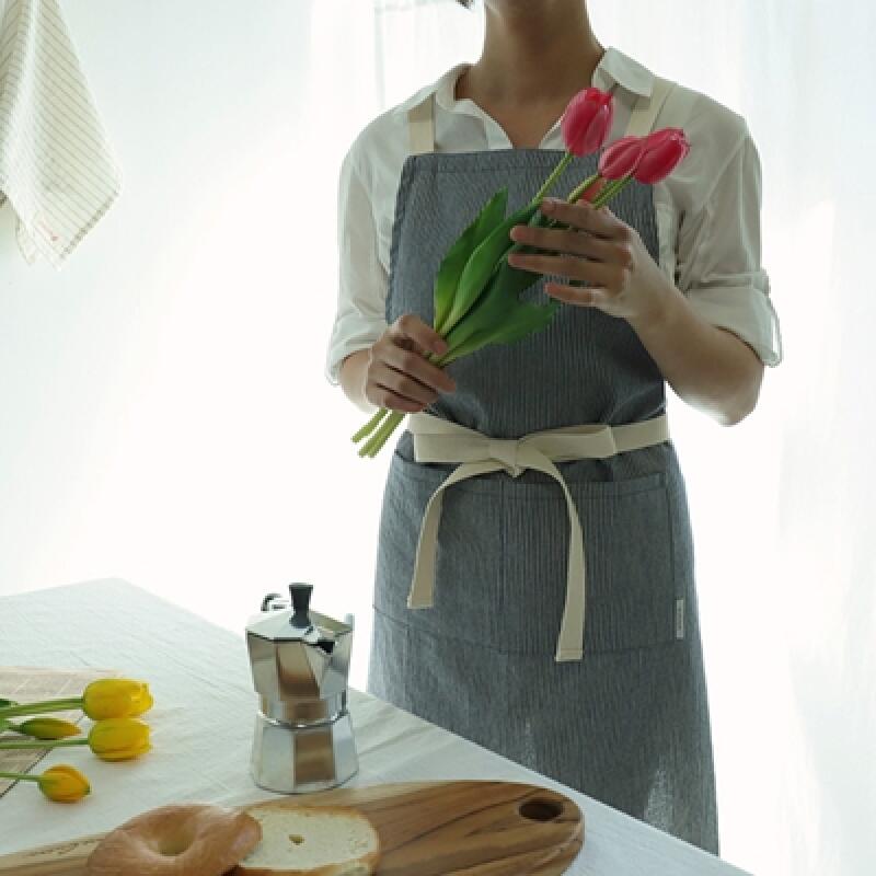 Urban Stripe Webbing Apron (Navy Stripe)