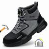 High Top Work Boots for Men Work Protective Boots with Steel Toe Indestructible Work Shoes Anti Puncture Work Safety Boots Man